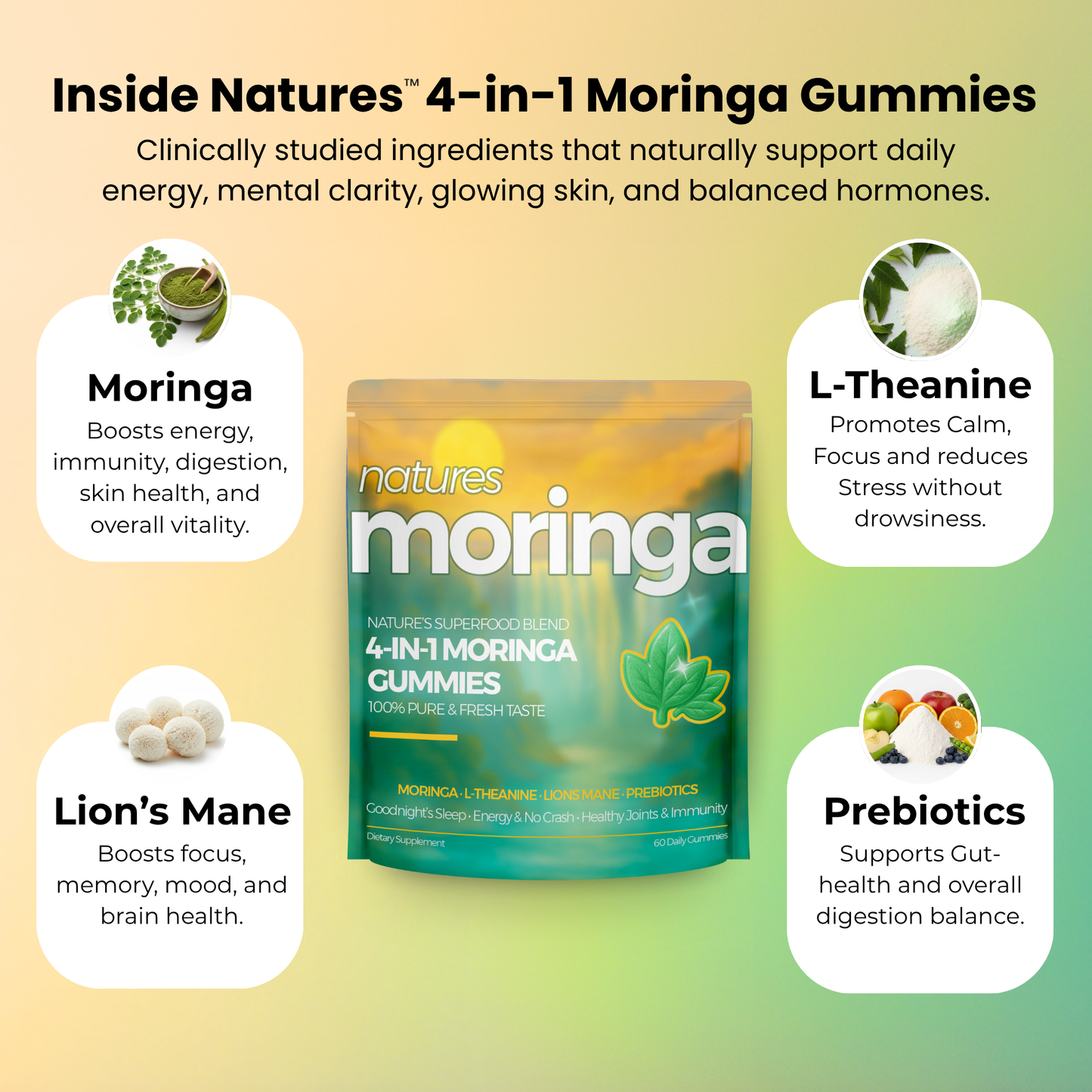 Natures® - 4-in-1 Moringa Gummies