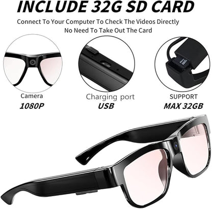 FocusGo 4K Glasses 📸 Dark and Clear Lenses +FREE CASE
